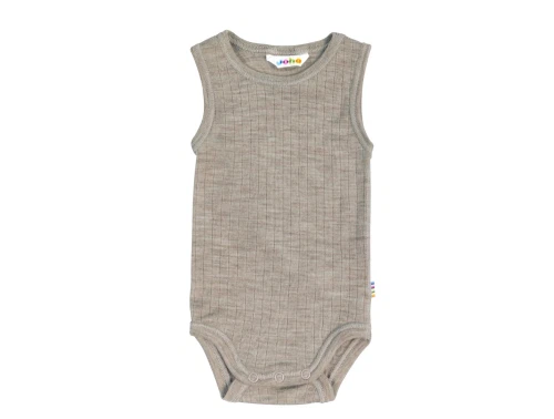 Joha body sesam melange uden ærmer i merinould