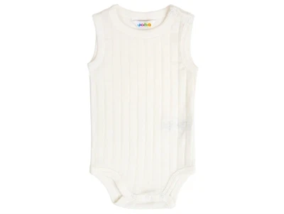 Joha hvid body uden ærmer i uld silke