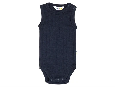 Joha navy body uden ærmer i uld silke