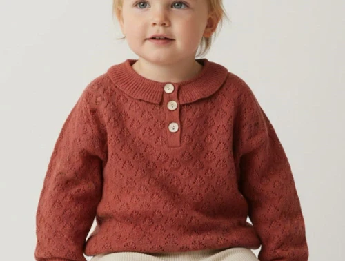 FUB bluse pointelle redwood