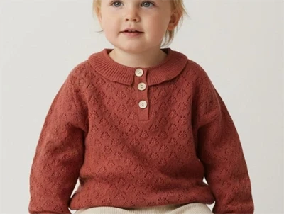 FUB bluse pointelle redwood