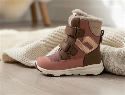 Bisgaard rose vinterstøvle Spencer med velcro og TEX