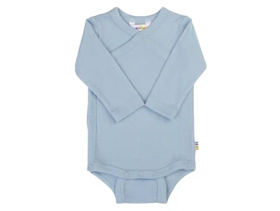 Joha uldbody i blå med wrap-around lukning