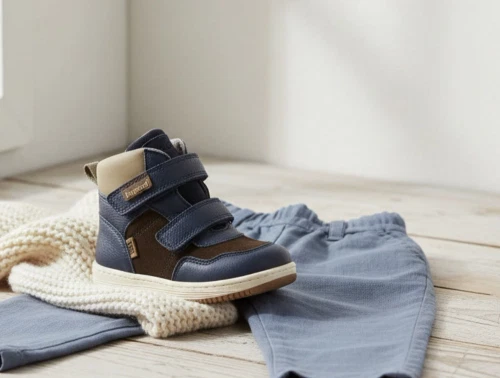 Bisgaard marine vintersneaker Matty med velcro og TEX