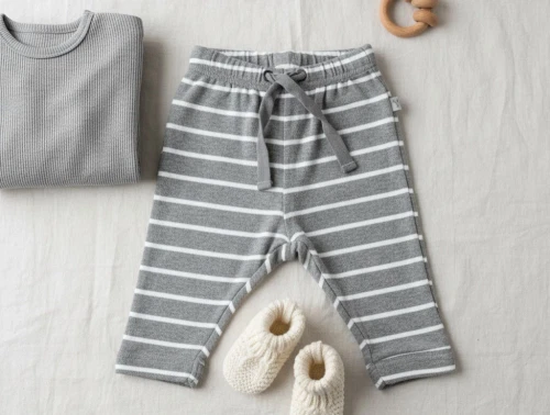 Wheat bukser Nicklas melange grå striber