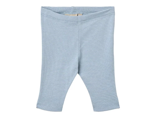 Wheat Silas leggings faded blue stripe i økologisk bomuld