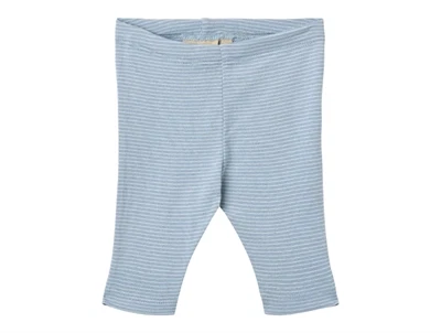 Wheat Silas leggings faded blue stripe i økologisk bomuld