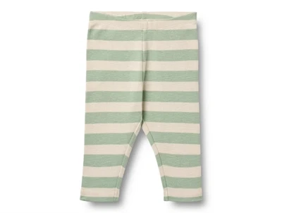 Wheat Silas leggings mint stripe i økologisk bomuld