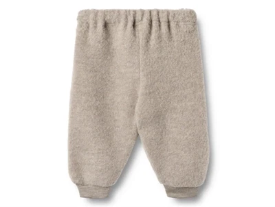 Wheat Wool fleece bukser khaki melange set bagfra