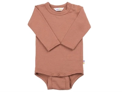 Joha body brun i merinould med lange ærmer