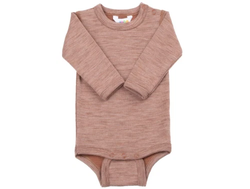 Joha body rust i merinould med lange ærmer og striber