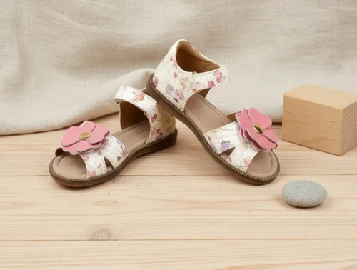 Bisgaard blomst print white sandal Barbara