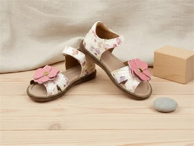 Bisgaard blomst print white sandal Barbara