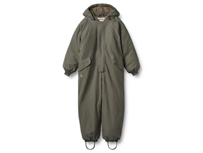 Wheat flyverdragt i grøn farve set forfra med hætte