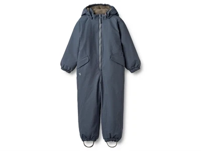 Wheat flyverdragt greyblue set forfra med lynlås og lommer