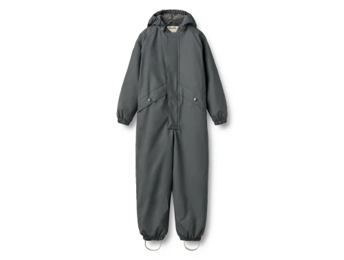 Wheat thermo regndragt i greyblue set forfra med hætte