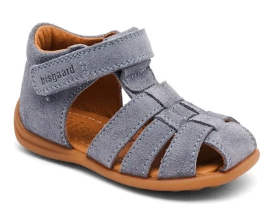 Bisgaard Carly sandal sky med lukket tå og velcro