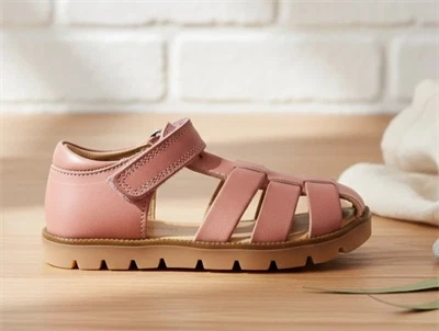 Bisgaard sandal Beka nude med velcro