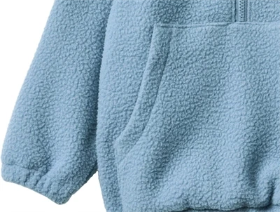 Wheat Moon fleece anorak blå detalje af lomme