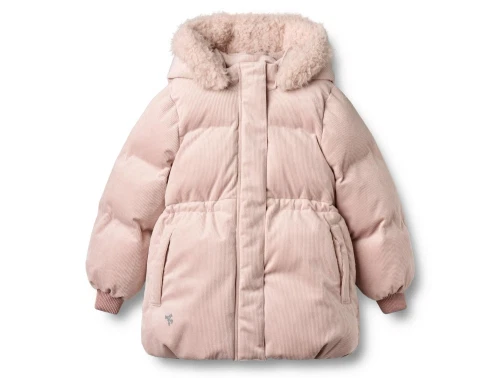 Wheat vinterjakke i rose powder set forfra med lukket front