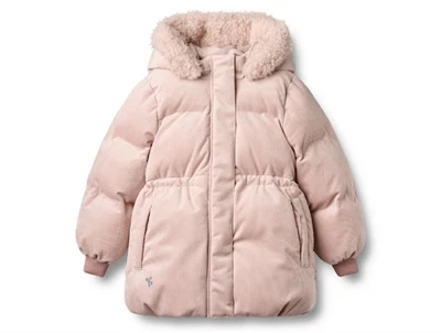 Wheat vinterjakke i rose powder set forfra med lukket front
