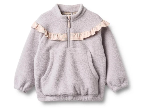 Wheat Rayao fleece anorak lavender rain forside med flæse