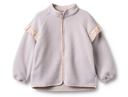 Wheat Ellena fleece jakke lavender rain forside med flæser