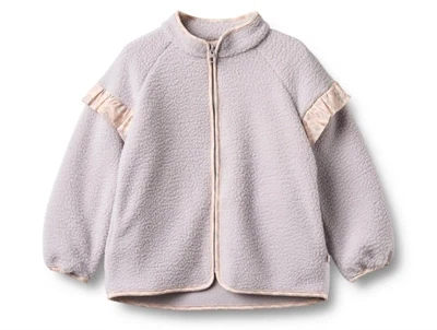 Wheat Ellena fleece jakke lavender rain forside med flæser