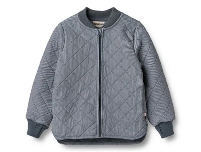 Wheat Loui thermo jakke ink stripe forside med lynlås