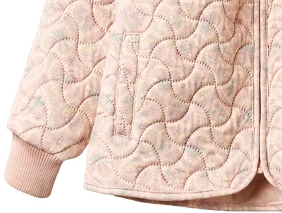 Wheat Tilde termojakke heart flowers detalje