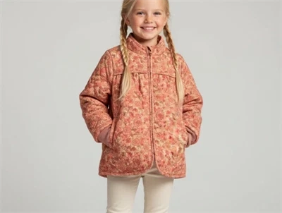 Wheat sandstone termojakke Thilde flowers