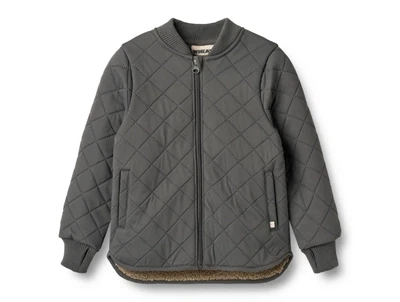 Wheat thermo jakke i farven black sea med ribkrave og refleks