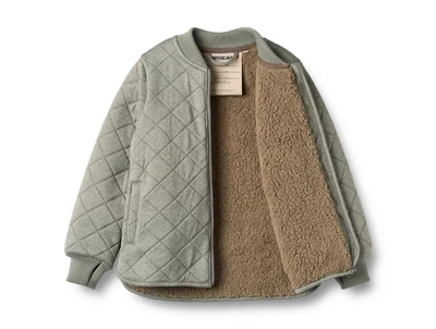 Wheat thermo jakke i thunder melange set bagfra