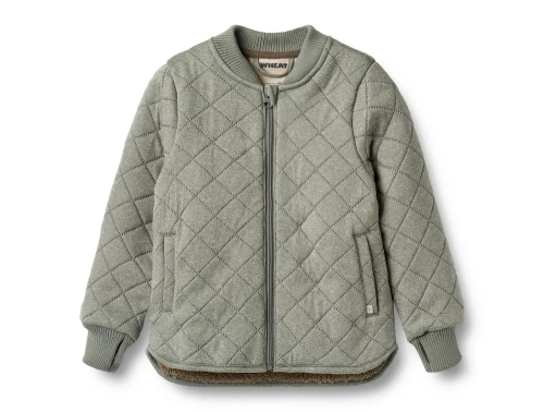 Wheat thermo jakke i thunder melange set forfra