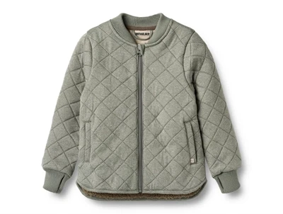 Wheat thermo jakke i thunder melange set forfra