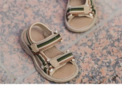 Bisgaard Nico sandal sage mix med velcro