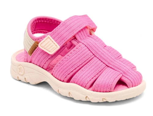 Bisgaard Niki sandal pink med lukket tå og velcro