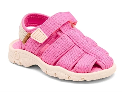 Bisgaard Niki sandal pink med lukket tå og velcro