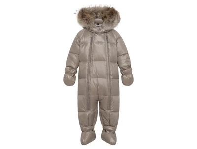 Ver de Terre baby wintersuit beige med pelskant front