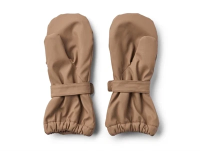 Wheat gummivanter hazel med fleecefoer og velcrolukning set bagfra