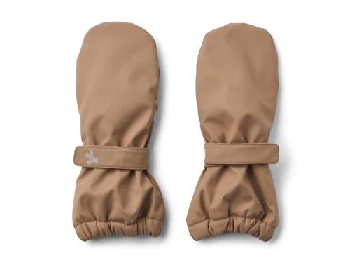 Wheat gummivanter hazel med fleecefoer og velcrolukning set forfra