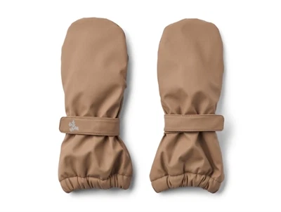 Wheat gummivanter hazel med fleecefoer og velcrolukning set forfra