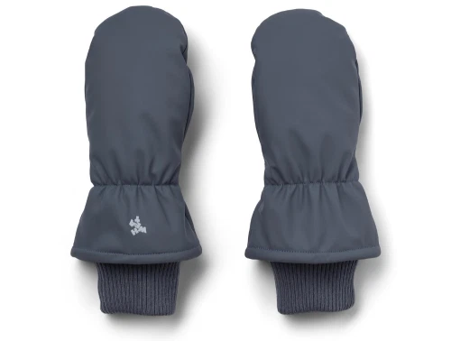 Wheat luffer greyblue med ribkant og fleecefoer set forfra