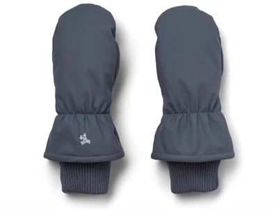 Wheat luffer greyblue med ribkant og fleecefoer set forfra