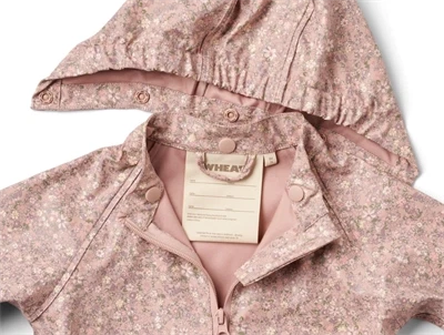 Wheat Charlie regnsæt powder flower meadow detalje aftagelig hætte