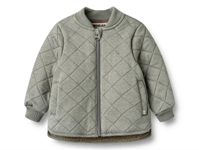 Wheat termojakke i farven thunder melange set forfra