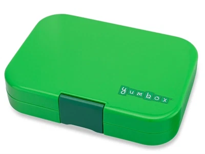 Yumbox Panino bento madkasse grøn/dinosaur med 4 rum