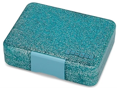 Yumbox Snack bento madkasse blå glitter med 3 rum