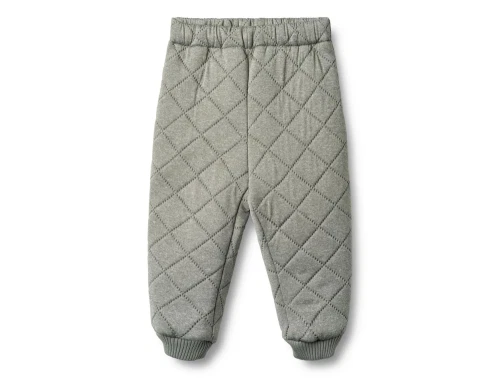 Wheat termobukser i farven thunder melange set forfra