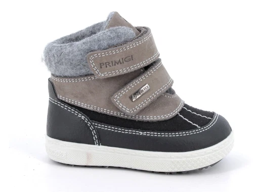 Primigi vinterstøvle grå og sort til baby med velcro